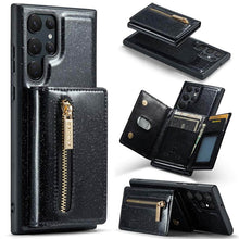 画像をギャラリービューアに読み込む, Casekis Glitter Cardholer Magnetic Phone Case Black