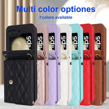 Carica l'immagine nel visualizzatore di Gallery, Casekis Crossbody Cardholder Phone Case For Galaxy Z Flip 5 Black
