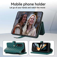 Load image into Gallery viewer, Casekis Crossbody Cardholder Phone Case For Galaxy Z Fold 4 Green
