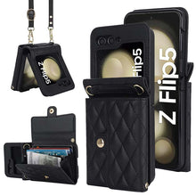 Carica l'immagine nel visualizzatore di Gallery, Casekis Crossbody Cardholder Phone Case For Galaxy Z Flip 5 Black
