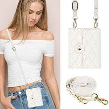 Load image into Gallery viewer, Casekis Crossbody Cardholder Phone Case For Galaxy Z Flip 4 White
