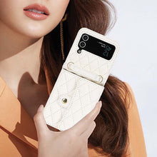 Load image into Gallery viewer, Casekis Crossbody Cardholder Phone Case For Galaxy Z Flip 3 White
