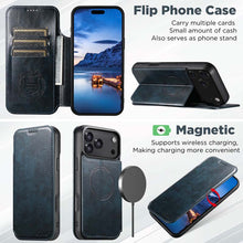 Carica l'immagine nel visualizzatore di Gallery, Casekis Leather Wallet MagSafe Phone Case Blue
