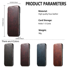 Load image into Gallery viewer, Casekis Leather Wallet MagSafe Phone Case Brown
