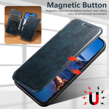 Carica l'immagine nel visualizzatore di Gallery, Casekis Leather Wallet MagSafe Phone Case Blue
