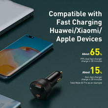 Load image into Gallery viewer, Dual Fast Charger Car Charger 100W Digital Display
