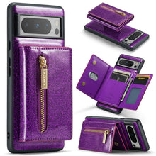 Carregar imagem no visualizador da galeria, Casekis Glitter Cardholer Magnetic Phone Case Dark Purple
