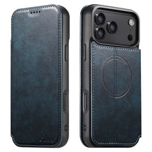 Carica l'immagine nel visualizzatore di Gallery, Casekis Leather Wallet MagSafe Phone Case Blue
