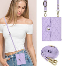 Load image into Gallery viewer, Casekis Crossbody Cardholder Phone Case For Galaxy Z Flip 5 Purple
