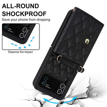 Carica l'immagine nel visualizzatore di Gallery, Casekis Crossbody Cardholder Phone Case For Galaxy Z Flip 4 Black
