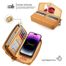 Load image into Gallery viewer, Casekis Multifunction Tote Crossbody Solid Color Phone Bag Orange
