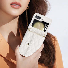 Load image into Gallery viewer, Casekis Crossbody Cardholder Phone Case For Galaxy Z Flip 5 White
