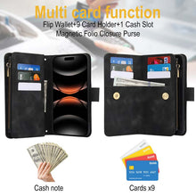 Görseli Galeri görüntüleyiciye yükleyin, Casekis Crossbody 9 Card Holder Phone Case Black
