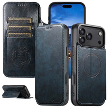 Carica l'immagine nel visualizzatore di Gallery, Casekis Leather Wallet MagSafe Phone Case Blue
