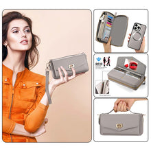 Load image into Gallery viewer, Casekis Multifunction Tote Crossbody Solid Color Phone Bag Gray
