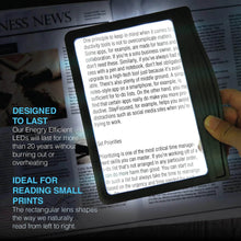 Load image into Gallery viewer, 5X Rechargeable Full Book Page Reading Magnifier
