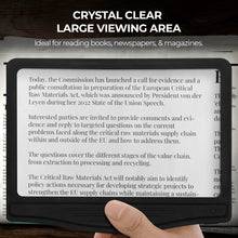 Load image into Gallery viewer, 5X Rechargeable Full Book Page Reading Magnifier
