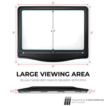 Load image into Gallery viewer, 5X Rechargeable Full Book Page Reading Magnifier
