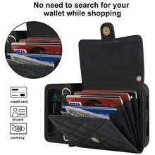Carica l'immagine nel visualizzatore di Gallery, Casekis Crossbody Cardholder Phone Case For Galaxy Z Flip 3 Black
