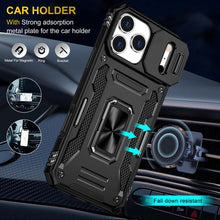 Load image into Gallery viewer, Casekis Sliding Camera Cover Anti-Fall Phone Case Black
