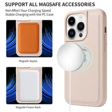 画像をギャラリービューアに読み込む, Casekis Cardholder Case with Wrist Strap,Compatible with MagSafe,Zipper Pocket,Beige
