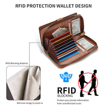 Charger l'image dans la galerie, CASEKIS 2-in-1 Magnetic Detachable Wallet Case with RFID Blocking, 16 Card Slots &amp; Zipper Pocket Brown

