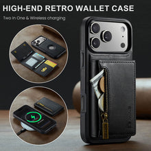 Carregar imagem no visualizador da galeria, Casekis RFID Magnetic Detachable Leather Wallet Phone Case Black
