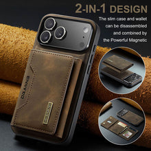 Load image into Gallery viewer, Casekis Magnetic Wallet Detachable Phone Case Coffee
