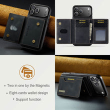 Load image into Gallery viewer, Casekis Magnetic Wallet Detachable Phone Case Black

