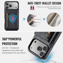 Carregar imagem no visualizador da galeria, Casekis RFID Magnetic Detachable Leather Wallet Phone Case Black
