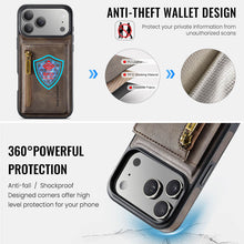 Carregar imagem no visualizador da galeria, Casekis RFID Magnetic Detachable Leather Wallet Phone Case Coffee
