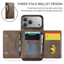Carregar imagem no visualizador da galeria, Casekis RFID Magnetic Detachable Leather Wallet Phone Case Coffee
