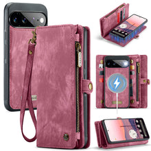 Load image into Gallery viewer, Casekis Wrist Strap Zipper Wallet Phone Case Red
