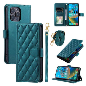 Casekis 3 Card Leather Crossbody Wallet Phone Case Green