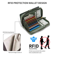 Load image into Gallery viewer, CASEKIS 2-in-1 Magnetic Detachable Wallet Case with RFID Blocking, 16 Card Slots &amp; Zipper Pocket Green
