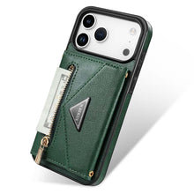 Load image into Gallery viewer, Casekis Crossbody Strap Leather Magnetic Wallet Phone Case Green

