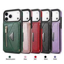 Load image into Gallery viewer, Casekis Crossbody Strap Leather Magnetic Wallet Phone Case Green
