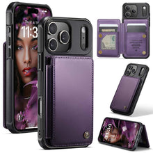 Lade das Bild in den Galerie-Viewer, Casekis RFID Cardholder Wallet Phone Case Purple
