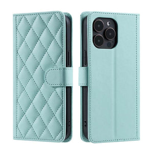 Casekis 3 Card Leather Crossbody Wallet Phone Case Mint Green