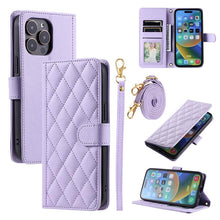 Load image into Gallery viewer, Casekis 3 Card Leather Crossbody Wallet Phone Case Purple
