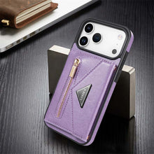 Charger l'image dans la galerie, Casekis Crossbody Strap Leather Magnetic Wallet Phone Case Purple
