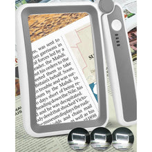 Load image into Gallery viewer, Rechargeable 5X Large Page Magnifier with Lightfor Reading
