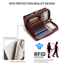 Load image into Gallery viewer, CASEKIS 2-in-1 Magnetic Detachable Wallet Case with RFID Blocking, 16 Card Slots &amp; Zipper Pocket Red
