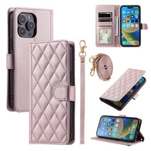 Load image into Gallery viewer, Casekis 3 Card Leather Crossbody Wallet Phone Case Rose Gold
