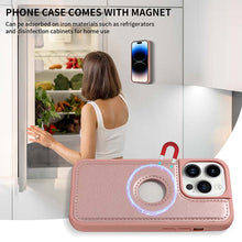 画像をギャラリービューアに読み込む, Casekis Cardholder Case with Wrist Strap,Compatible with MagSafe,Zipper Pocket,Rose Gold
