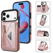 Carica l'immagine nel visualizzatore di Gallery, Casekis Crossbody Strap Leather Magnetic Wallet Phone Case Rose Gold
