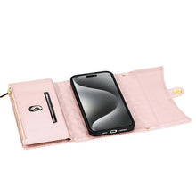 Carica l'immagine nel visualizzatore di Gallery, Casekis 7-Slot Foldable Crossbody Wallet Phone Case Rose Gold
