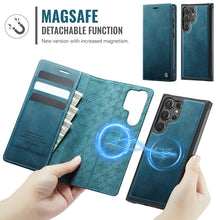 Lade das Bild in den Galerie-Viewer, Casekis Leather Magnetic Flip Detachable Wallet Phone Case Blue Green
