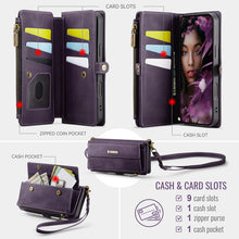 Charger l'image dans la galerie, Casekis Crossbody Leather Wallet RFID Phone Case Purple
