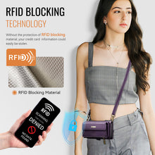 Charger l'image dans la galerie, Casekis Crossbody Leather Wallet RFID Phone Case Purple
